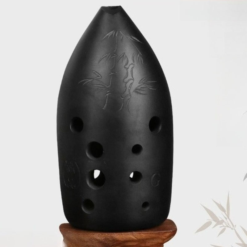 Musical Instrument Xun - Professional Pottery Xun Black 10 Hole