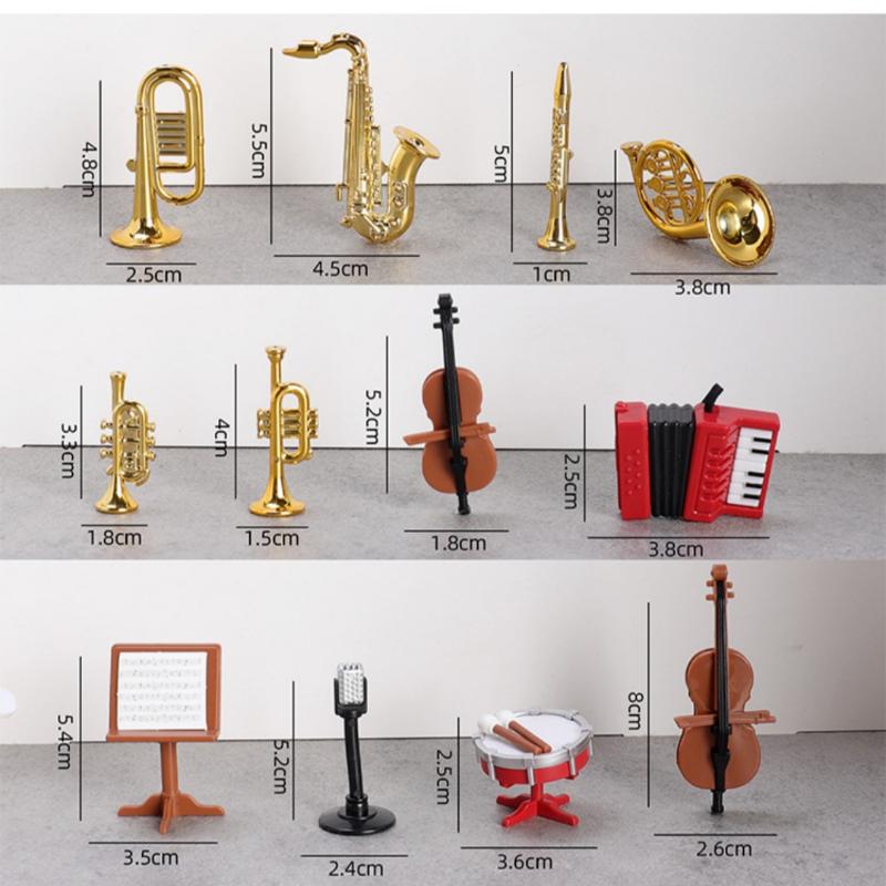 Musical Instrument Saxophone - 1 Set Home Decor Toy 1:12