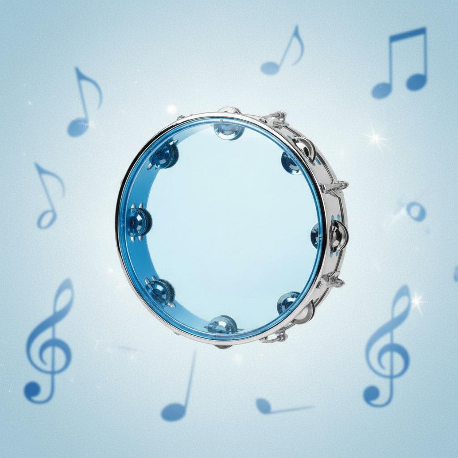Tambourine Hand Drum - Double Row Clang Tambourine Crisp Sound