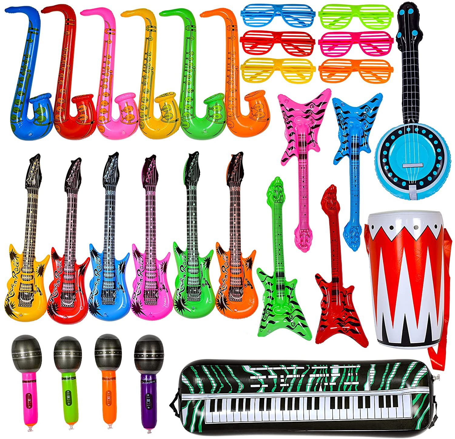 Musical Instrument Saxophone - Inflatable Rock Star Toy Set Inflatable