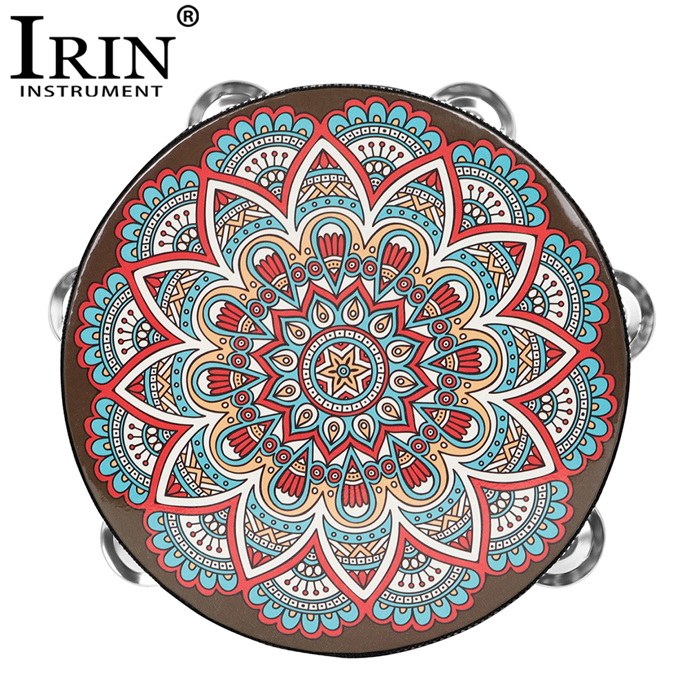 Tambourine Hand Drum - IRIN 8Inch Single Row Ancient Style