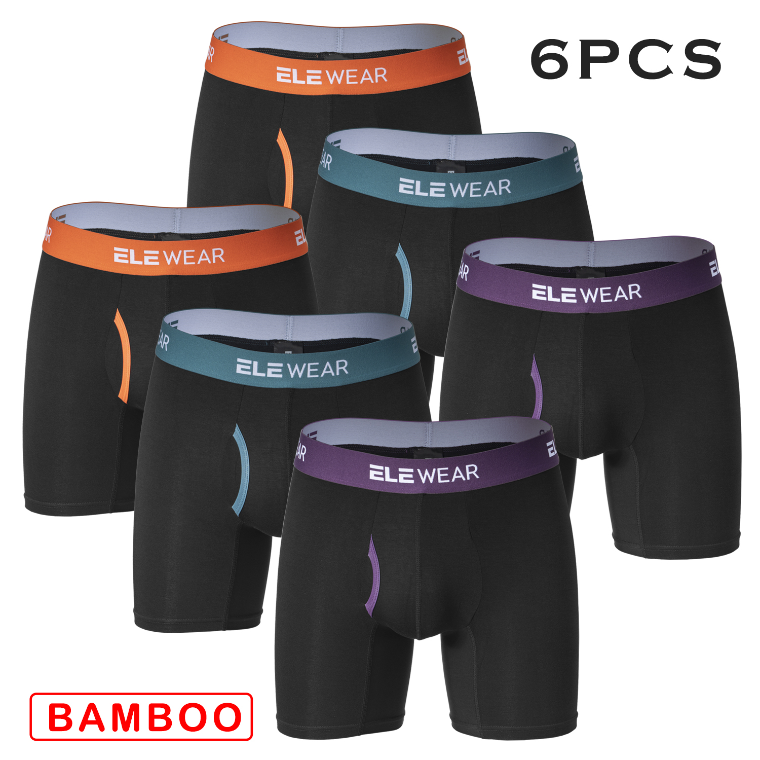 Didgeridoo Bamboo - 6 pcs Bamboo Men Underwear With