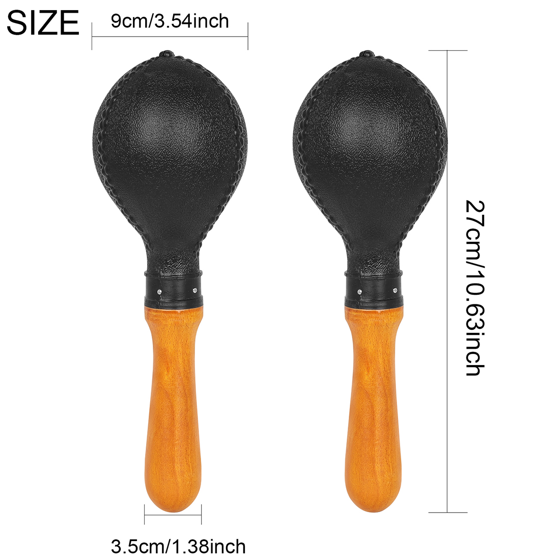1 Pair of Maracas Shakers Ratt - Musical Instrument Maraca recension och pris