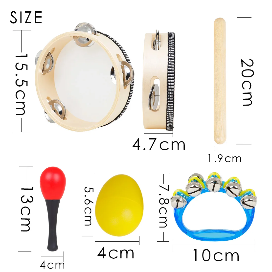 5 Pcs/Set 6 Inch Black Lamb Ch - Musical Instrument Maraca recension och pris
