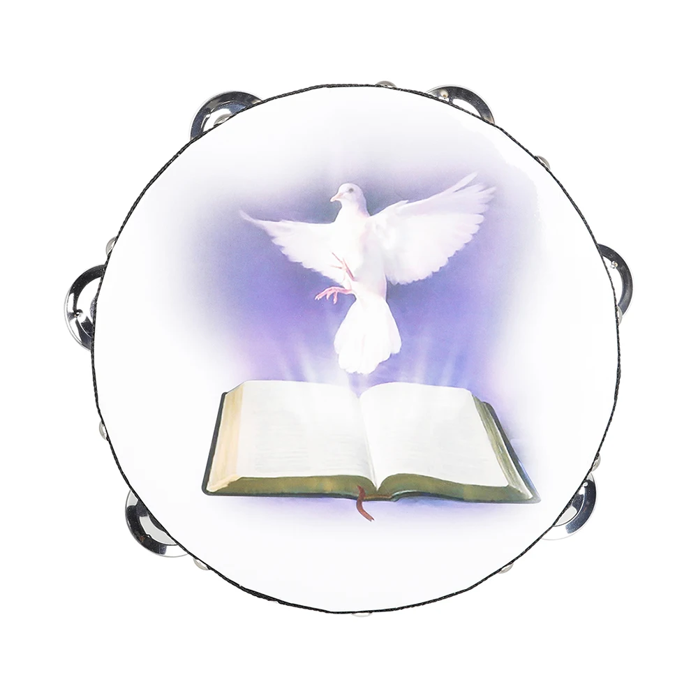 8 Inch Tambourine Peace Pigeon - Tambourine Hand Drum recension och pris