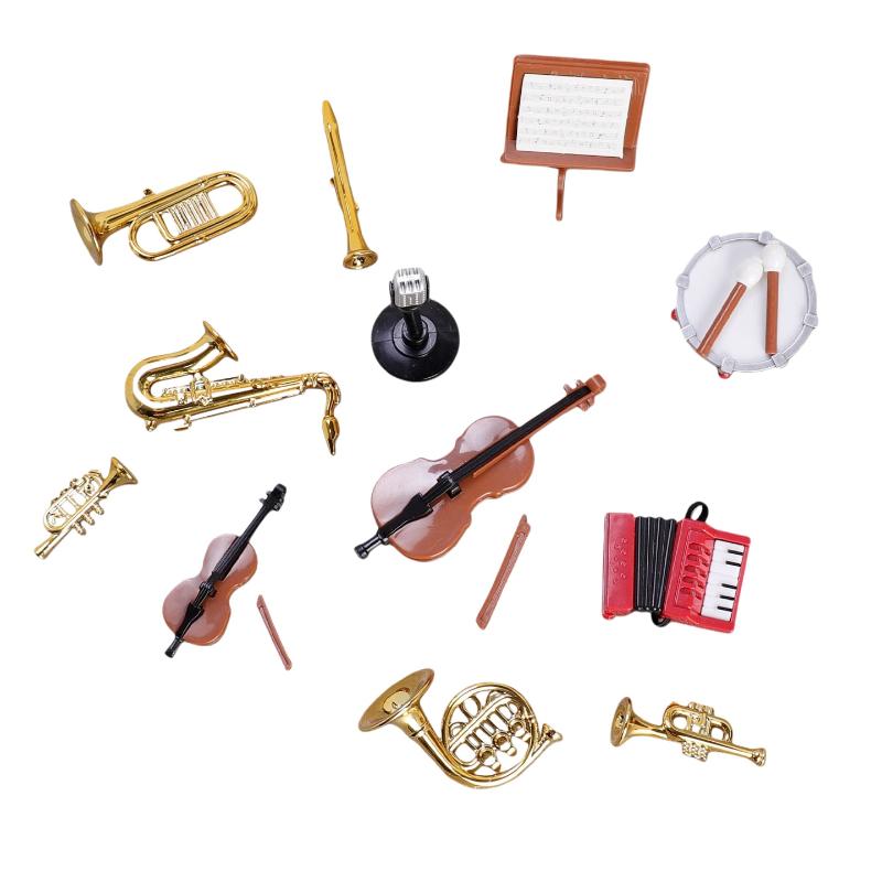 1Set Home Decor Toy 1:12 Dollh - Musical Instrument Saxophone recension och pris