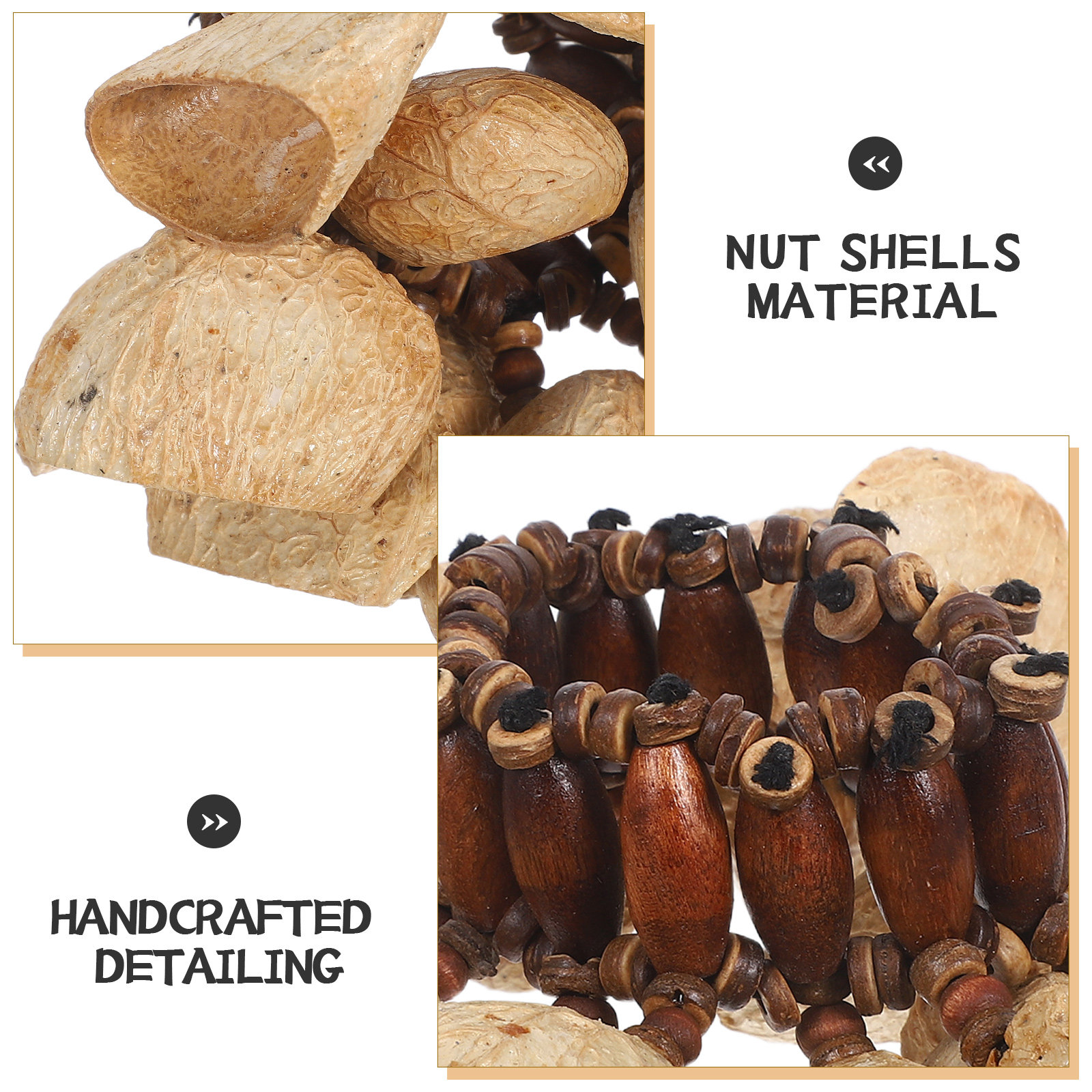 African Tribal Nut Shells Brac - Musical Instrument Maraca recension och pris