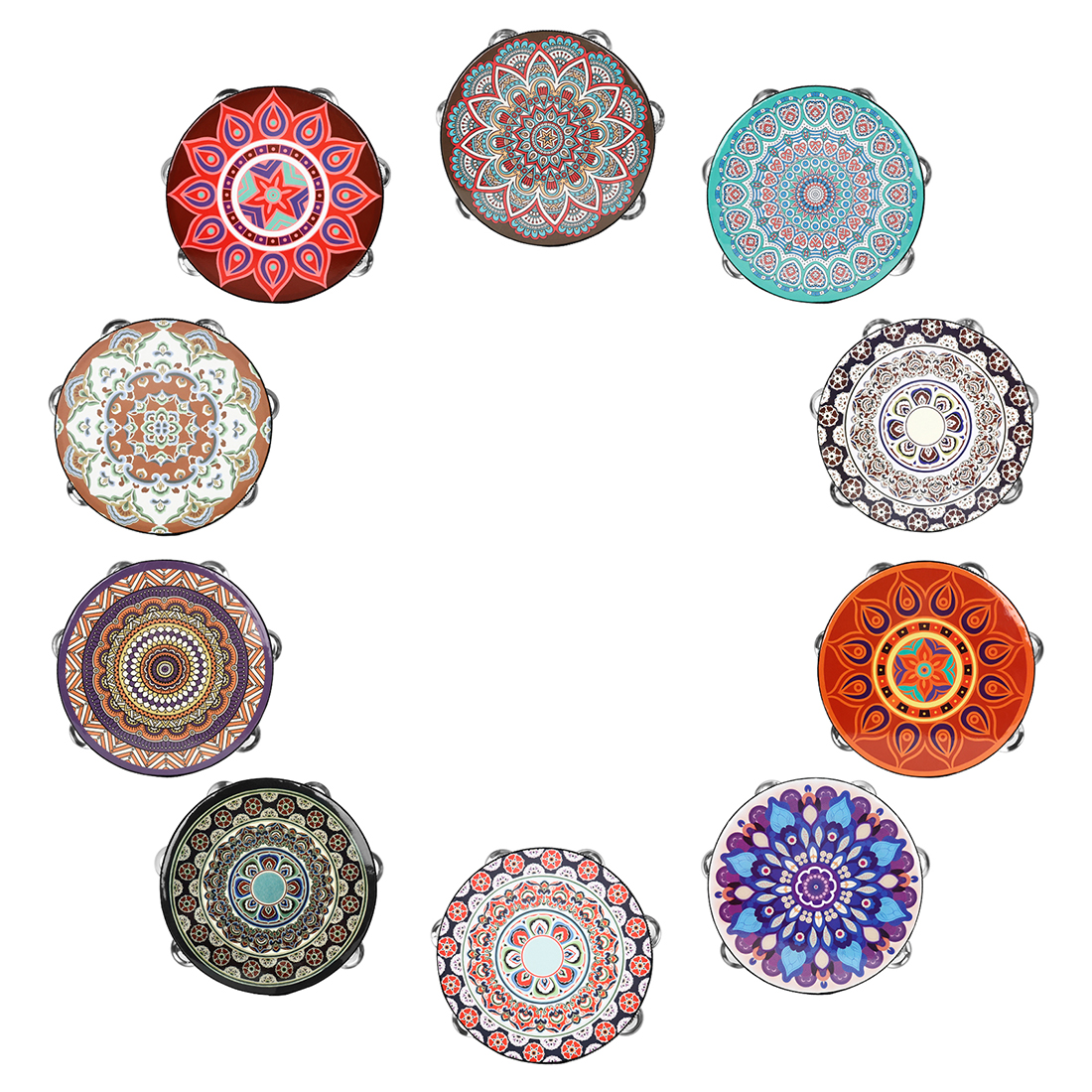 IRIN 8 Inch Tambourine Handbel - Tambourine Hand Drum recension och pris