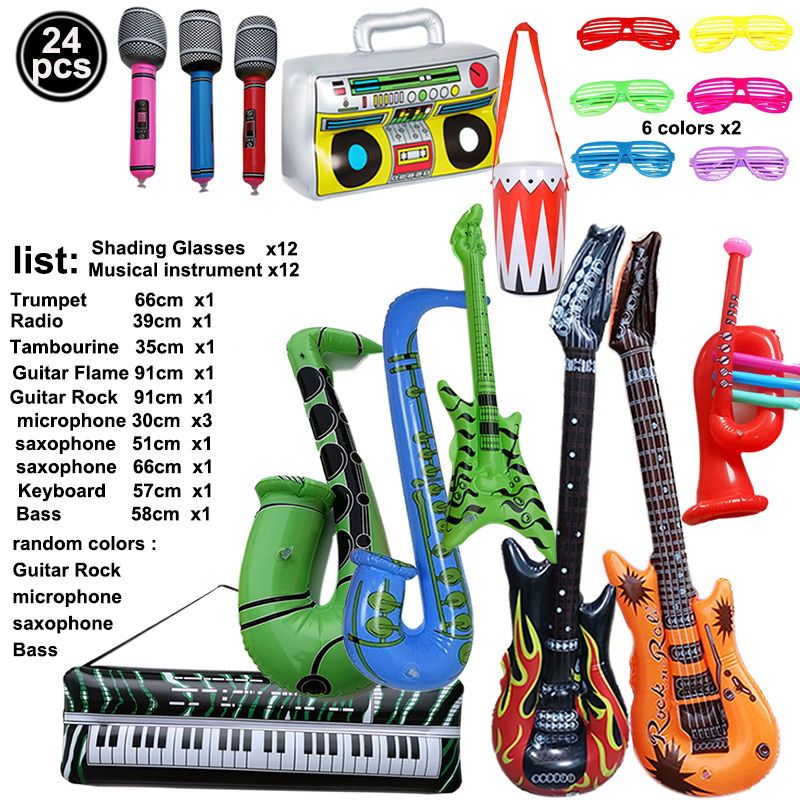 Inflatable Rock Star Toy Set I - Musical Instrument Saxophone recension och pris