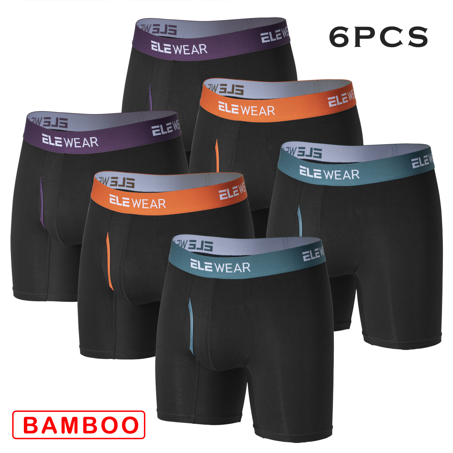 6 pcs Bamboo Men Underwear Wit - Didgeridoo Bamboo recension och pris
