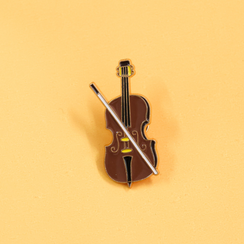 Cartoon Violin Enamel Pin Badg - Musical Instrument Veena recension och pris
