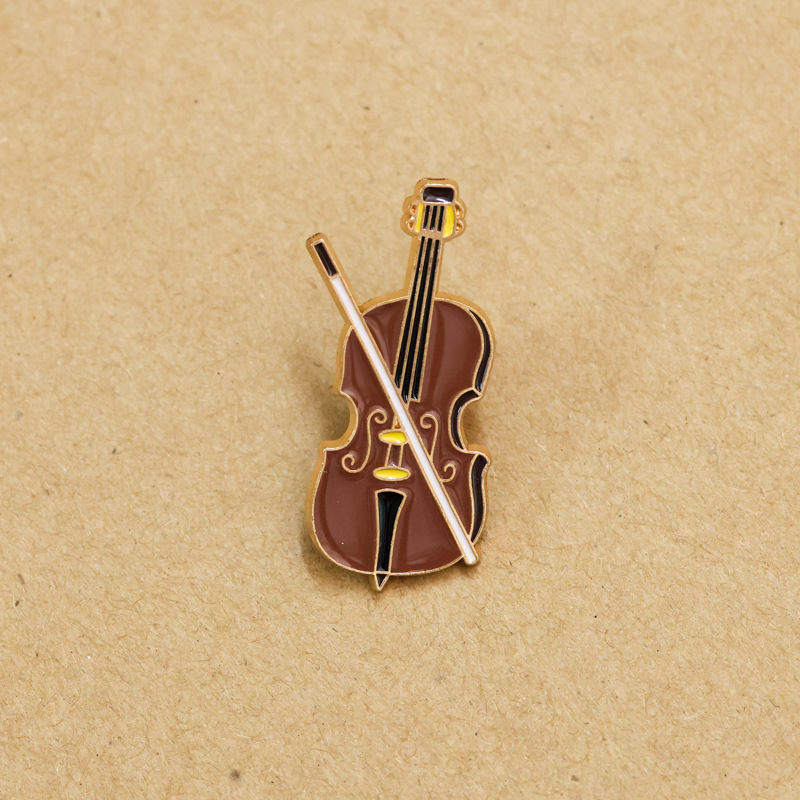 Cartoon Violin Enamel Pin Badg - Musical Instrument Veena recension och pris